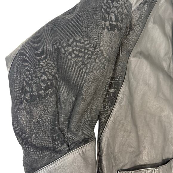 Vintage Fashion Attitudes Oversized Black Leather Jacket Women’s Large - Picture 8 of 10